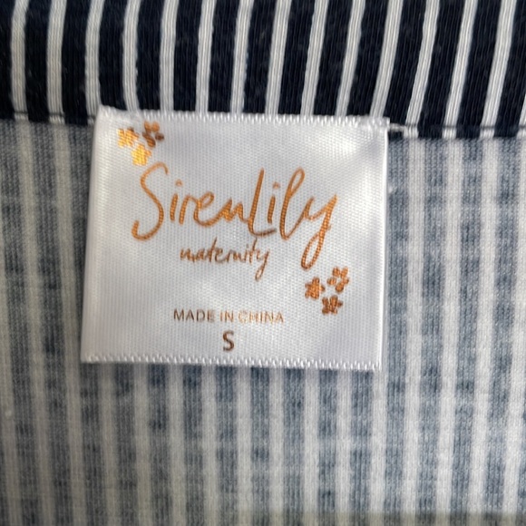 Siren Lily Maternity Striped Dress Black and White Stripe Size Small - Picture 5 of 9
